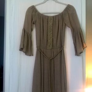 Tan boho maxi dress